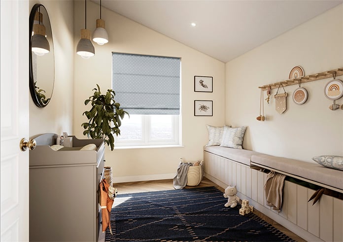 Full Stop, Larkspur - Roman Blind - Image 7